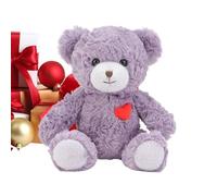 Orso - Cuscino in peluche da 9,06 pollici, statuetta a forma di cuore, morbido viola e rosa per San e compleanni. Questo adorabile giocattolo coccolone è ideale per aggiungere calce