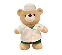 Orso da infermiera | 30 cm peluche | 300 g di peluche | morbido giocattolo in cotone PP in uniforme da infermiere o medico, come da lancio o decorazione da scrivania, ideale per