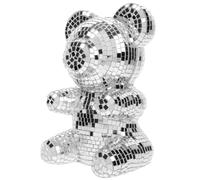 Orso Decorativo Riflettente Laser Scultura Di Palla Da Discoteca