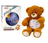 Orso della buonanotte in peluche con modalità giorno e notte - marrone