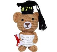 Orso Della Laurea 2024 Giocattoli per Animali da Laurea Orsetto da Esame Orsetto di Lavoro a Maglia con Diploma e Cappello da Dottore Regalo di Laurea per le Celebrazioni dall'asilo al Colleg…