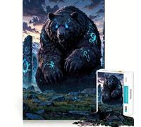 Orso delle Rune Antiche︰ Guardiano delle Pietre Mistiche Puzzle da 1000 pezzi per adulti Gioco stimolante per la mente Superficie liscia e priva di sbavature Hobby affascinante per i momenti di svago