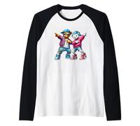 Orso di Danza Street Fashion Stile Hip Hop Maglia con Maniche Raglan