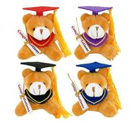 Orso Di Laurea In Peluche | Set Di Un Pezzo Peluche Animale Plush Con Cappello - Bambole Di Animali Morbidi Da Appendere Come Decorazione Per La Casa E Ricordo Per Amici E Compagni Di Classe