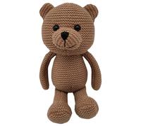 Orso di peluche lavorato a maglia, adorabile giocattolo da masticare | statuetta da masticare da 25 cm, decorazione per la cameretta dei bambini, decorazione per il salotto, giocattolo lenitivo per