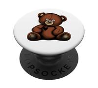 Orso di peluche marrone adorabile orso marrone vintage PopSockets PopGrip Adesivo