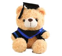 Orso di peluche per laureato, 23 cm, marrone chiaro, B | Consolazione e celebrazione per studenti e insegnanti, regalo indimenticabile per la decorazione della casa