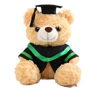Orso di peluche per laureato, 23 cm, marrone chiaro | Consolazione e celebrazione per studenti e insegnanti, regalo indimenticabile per la decorazione della casa