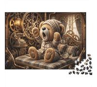 Orso di peluche SteampunkPuzzle Premium Antistress 1000 Pezzi Adulti Camera da letto dell'ingranaggio Cartone Qualità Premium, Intrattenimento Familiare, Regalo Natale 52x38cm/1000pcs