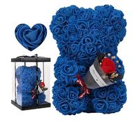 Orso di rose con confezione regalo per compleanno romantico San G-ifts per la sua fidanzata, amiche, moglie, con piccolo bouquet Everlasting Forever