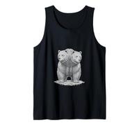Orso Due Teste Occult Strano Creepy Gothic Art Canotta