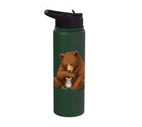 Orso e topo Ratto Amicizia Abbraccio Stainless Steel Insulated Water Bottle