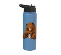 Orso e topo Ratto Amicizia Abbraccio Stainless Steel Insulated Water Bottle