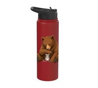 Orso e topo Ratto Amicizia Abbraccio Stainless Steel Insulated Water Bottle