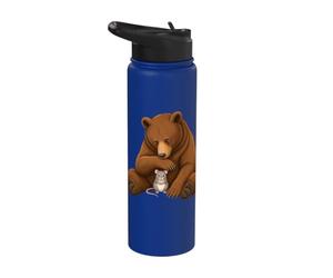 Orso e topo Ratto Amicizia Abbraccio Stainless Steel Insulated Water Bottle