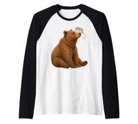 Orso e Topo Ratto Amicizia Naso Momento Maglia con Maniche Raglan