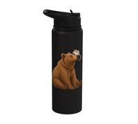 Orso e topo Ratto Amicizia Naso Momento Stainless Steel Insulated Water Bottle