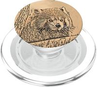 Orso, faccia, fauna selvatica, disegno, illustrazione, triste, espressione panda PopSockets PopGrip per MagSafe