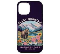 Orso floreale vintage del Parco nazionale delle montagne rocciose Custodia per iPhone 12 mini
