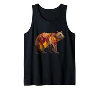 Orso Foglie Autunnali Arte Animale Foglia Autunno Artistico Canotta