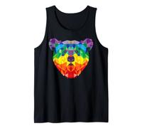 Orso geometrico LGBT Rainbow Flag Gay Pride Canotta