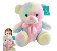 Orso Giocattolo - Orso Imbottito | Soft Cuddly Toy | Giocattoli Morbidi Orsi Colorati | Giocattoli Colorati | Animali Seduti Coccolosi | Animali Peluche Con Espressione Divertente Per Sala Da Studio,