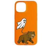 Orso Grizzly che cammina con fantasma volante - animale dello zoo divertente carino Custodia per iPhone 15
