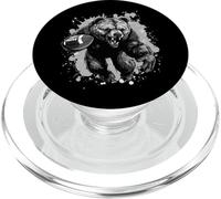 Orso Grizzly che gioca a football americano Pop Art PopSockets PopGrip per MagSafe
