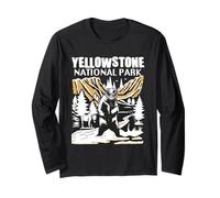 Orso Grizzly del Parco Nazionale di Yellowstone - Escursioni e campeggio Maglia a Manica