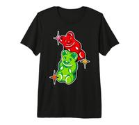 Orso Gummy Candy Rosso Verde Maglietta Premium
