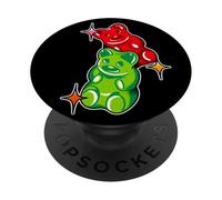 Orso Gummy Candy Rosso Verde PopSockets PopGrip Adesivo