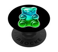 Orso Gummy Candy Verde Blu PopSockets PopGrip Adesivo