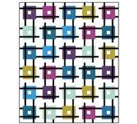 Orso Hug Quiltworks Quilt Pattern - Off The Rails (include sei misure di progetto)