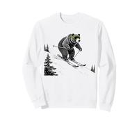 Orso in Pendenza, Sport Invernali Divertenti, Pista da Sci Felpa