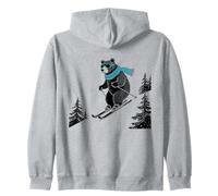 Orso in Pendenza, Sport Invernali Divertenti, Pista da Sci Felpa con Cappuccio