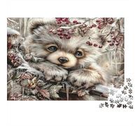 Orso invernale carino Puzzle 1000 Pezzi In puzzle in Cartone Premium, Un Gioco Di Puzzle Per Disintossicazione Digitale, Ideale Per Giochi Di Puzzle Da Viaggio, Serata Giochi 52x38cm/1000pcs