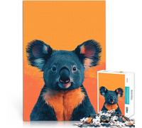 Orso Koala in arancione puzzle 1000 pezzi per adulti Giocattoli che creano dipendenza e sfidano l'intelligenza del cervello Migliorare l'amore tra le coppie 38x26cm