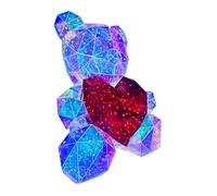 Orso luminoso XL USB multicolore con Cuore Grande Rosso, Scatola Regalo Orsetto con Cuore Rosso, Orso LED luminoso grande, Regalo di San Valentino per Lei decorazioni Romantiche tavolo camera da letto