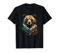 Orso maestoso con Paesaggio Montano Scena Natura Maglietta