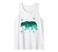 Orso nella Foresta con Stelle E Luna Bella Wildlife Canotta