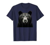 Orso Nero Close up Faccia Ritratto Maglietta