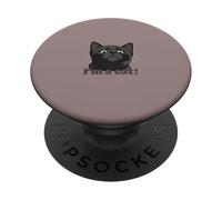 Orso o gatto nero PopSockets PopGrip Adesivo