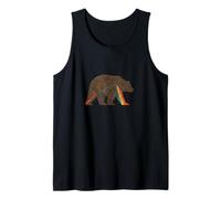 Orso, orso di pelle, arcobaleno, divertente, orgoglio, bandiera orgoglio Canotta