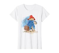 Orso Paddington in Cerca di Avventura Maglietta, Donna, Bianco, L