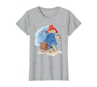 Orso Paddington in Cerca di Avventura Maglietta, Donna, Grigio Melange, S