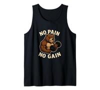 Orso Palestra Allenamento Gym No Pain No Gain. Canotta