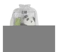 Orso Panda all'uncinetto, peluche Panda all'uncinetto, giocattolo animale in peluche fatto a mano con biglietto di auguri e imballaggio in organza per il Ringraziamento, la festa del Natale