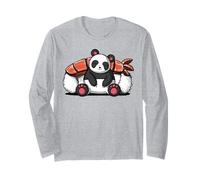 Orso Panda Sushi Divertente Donne Ragazze Bambini Maglia a Manica