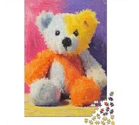 Orso peluche Art Puzzle Da Tavolo 1000 Pezzi Stile pittura vivace Superiore Qualità Per Regalo Per Lei Pezzi Robusti Distrazione Mentale 70x50cm/1000pcs