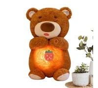 Orso peluche calmante - 11,02 x 6,30 pollici grande giocattolo per dormire e respirare con luce sonora, morbido ciuccio per la notte, dolce amico rilassante